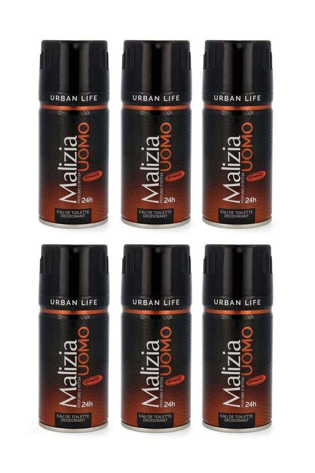 Uomo Urban Life Deodorant Body Spray 150ml (Pack of 6)
