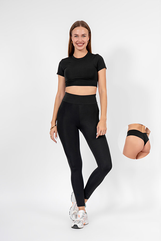 High Waist Tights and Seamless Panties 2-Piece Set