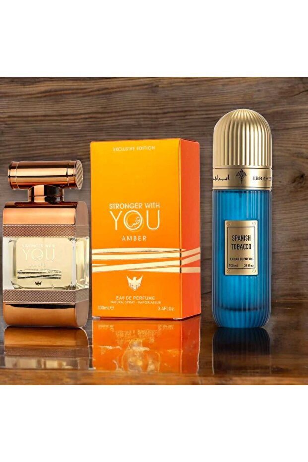 عطر التوباكو الأسباني 100 مل معه عطر سترونجر عنبر