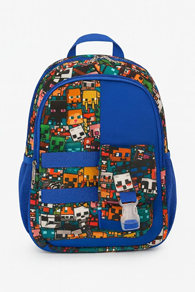 Boy's Colorful Patterned School Bag | 6-12 Years
