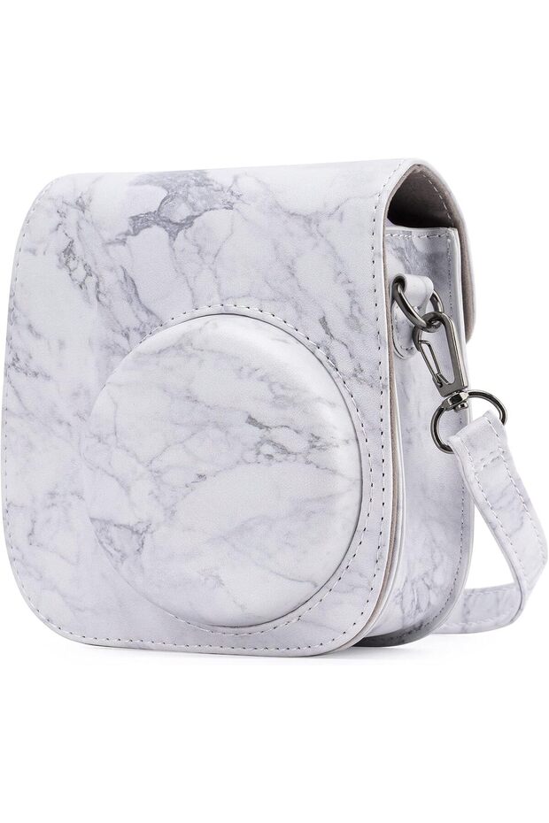 Case for Fujifilm Instax Mini 11/12 Case PU Leather Instant Camera Cover with Adjustable Str