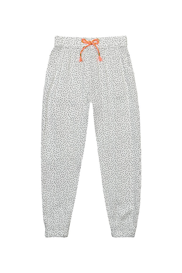 - Harem Pant - White Black - 1