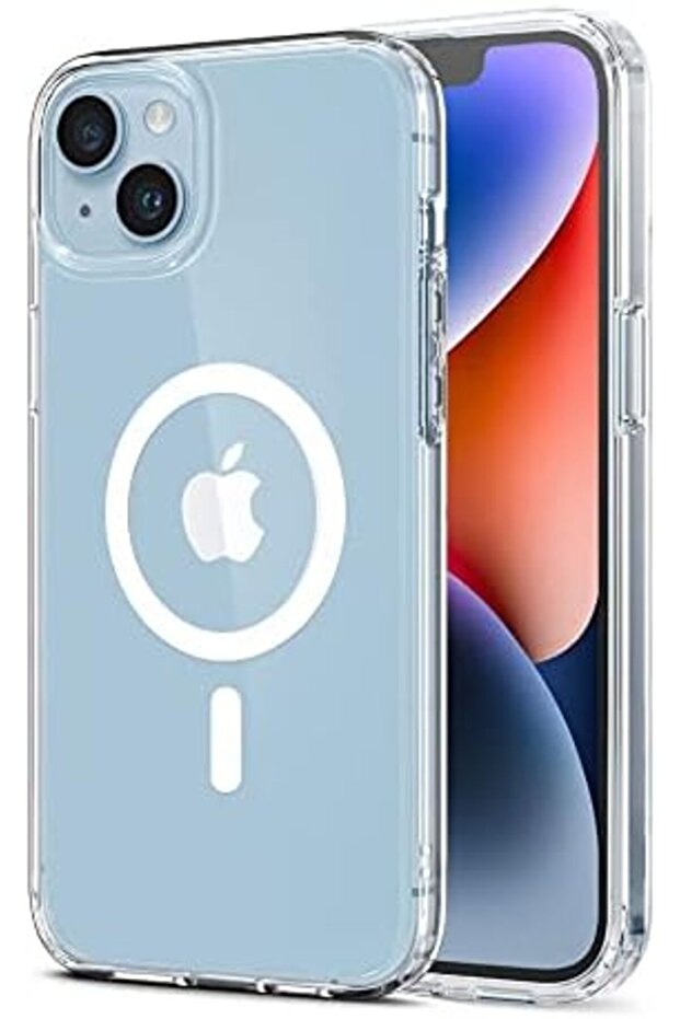 iPhone 14 Plus Case | TPU Acrylic Slim Thin Magnetic Mobile Phone Cover | Clear