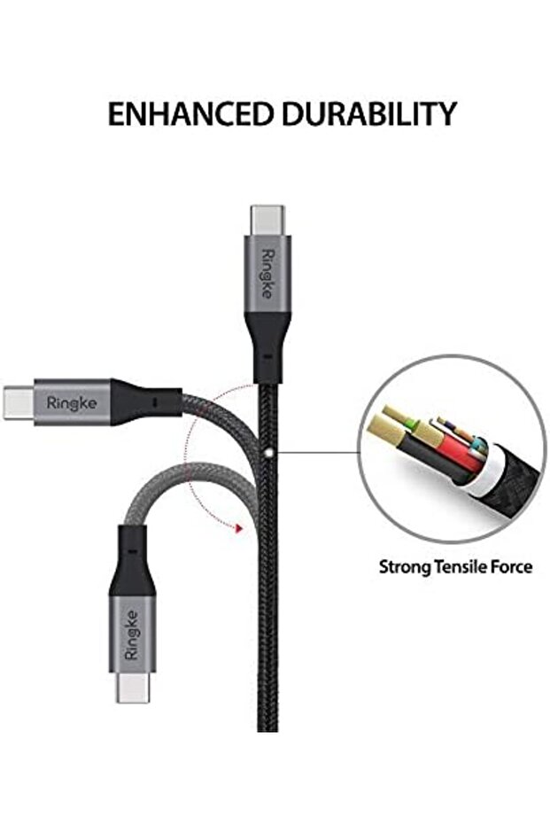 كابل USB من النوع C إلى C (4 أقدام) | أسود - 6