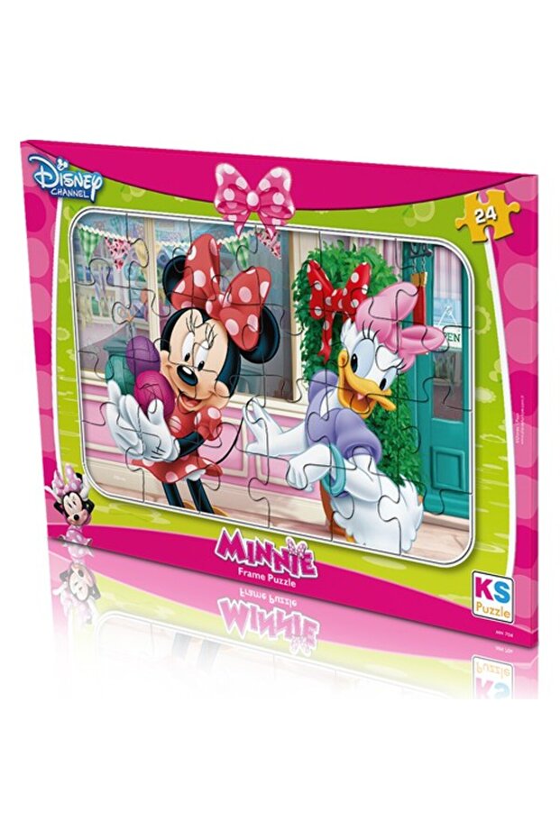 Puzzle 24 Parça Minnie Mouse Frame 24X34Cm Min.704 - 1
