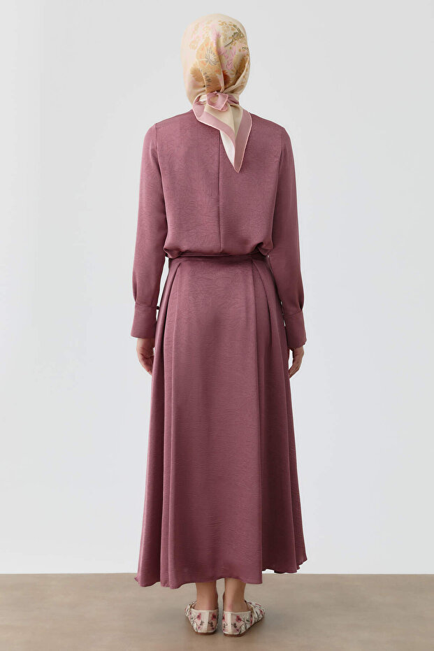 Plikaşe Detaylı Etek - Marsala - 6