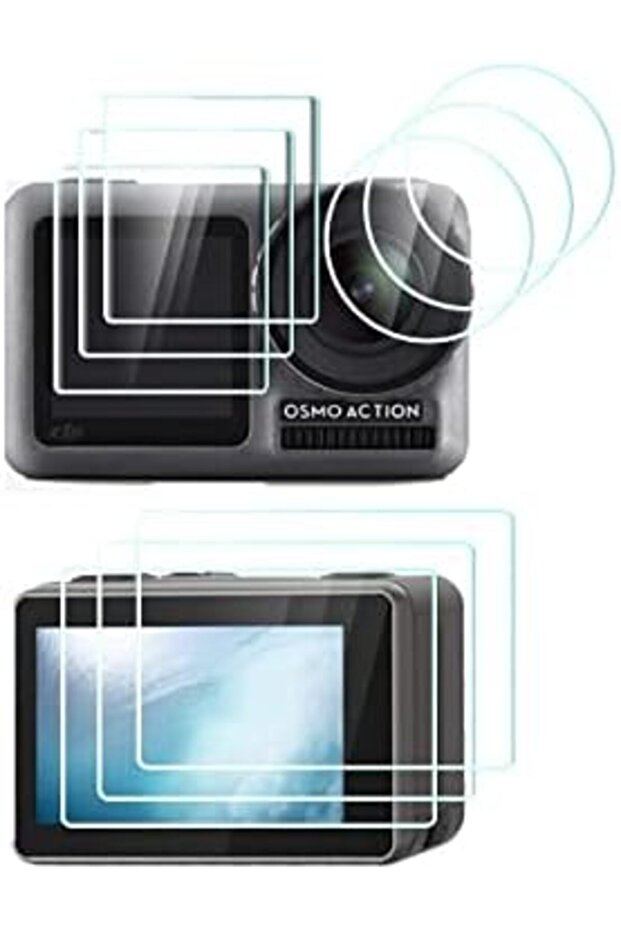 (3 Set) Tempered Glass Screen Protector Compatible for DJI OSMO Action, Shock Proof, Anti-Sc
