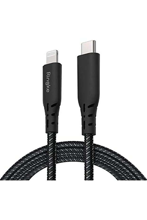 كابل من النوع C إلى Lightning (1.2 متر/4 قدم، أسود) - 2