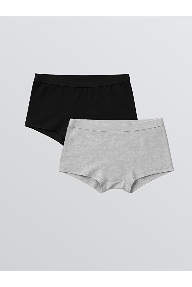 Shining Store'dan Işıltılı Seçimler | Düz Boxer Külot 2'li - 1