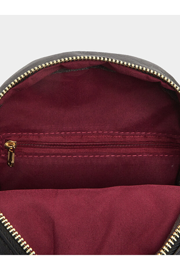 Black Quilted Mini Backpack - 5