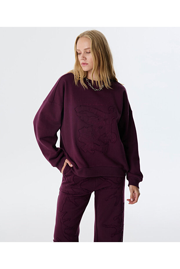 APLİKELİ SWEATSHIRT - 1