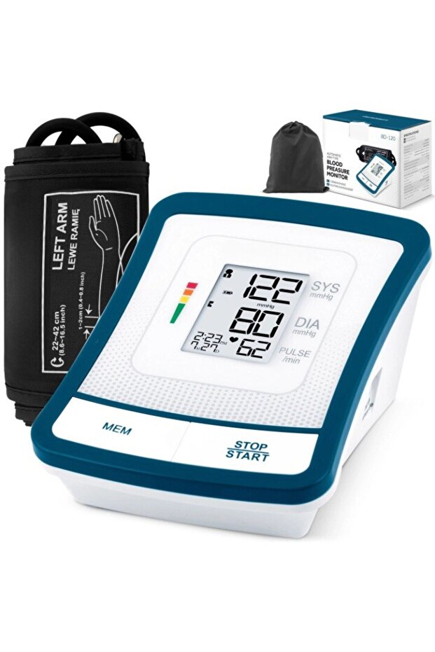 Arm Blood Pressure Monitor idealSTORE, LCD Display, Sound Signal, Adjustable Cuff, Irregular Pulse D - 4