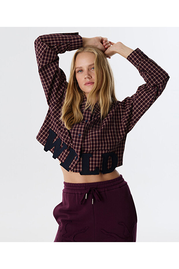 PATCH'Lİ EKOSE DESEN GÖMLEK - 1