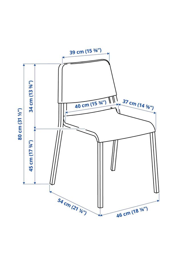 plastik sandalye, siyah - 5