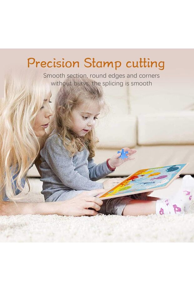 60-Piece Wooden Jigsaw Puzzles for Kids, Colorful Preschool Educational Toy