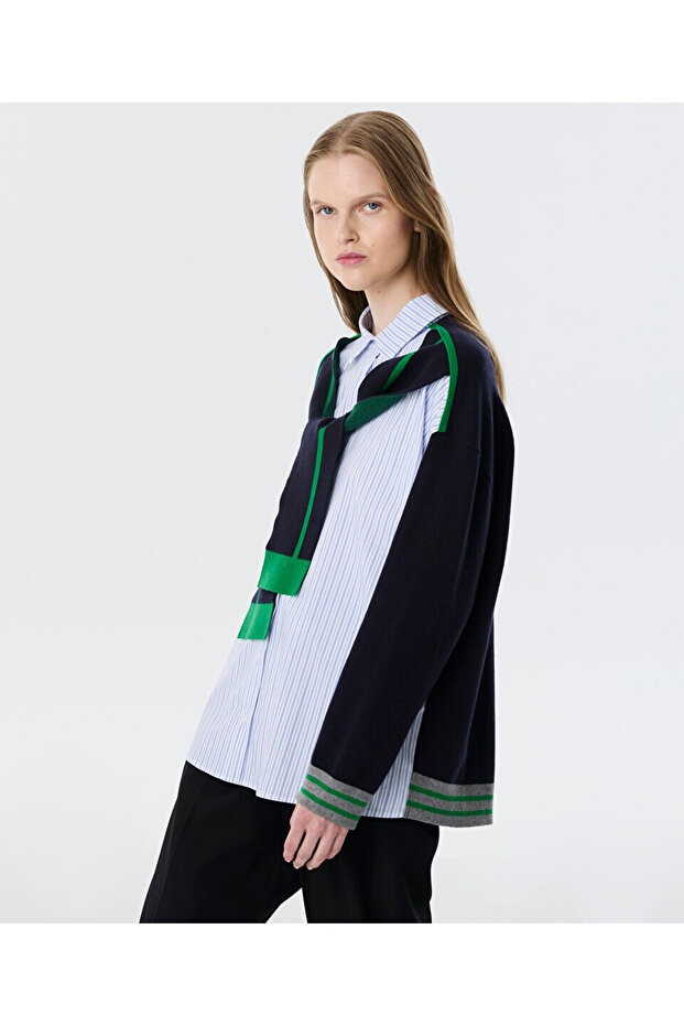 ÇİFT PARÇA GÖRÜNÜMLÜ KUMAŞ MIX TRİKO - 6