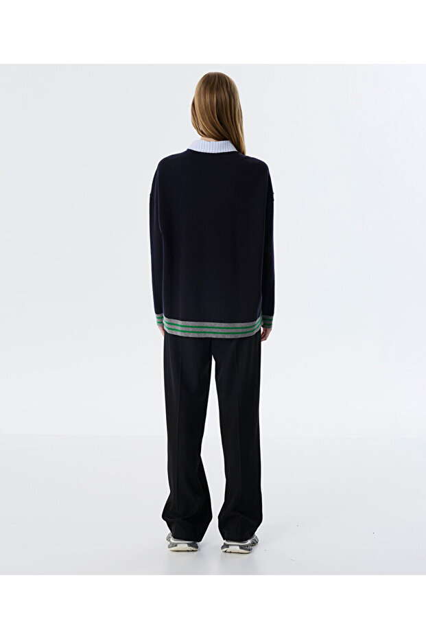 ÇİFT PARÇA GÖRÜNÜMLÜ KUMAŞ MIX TRİKO - 7