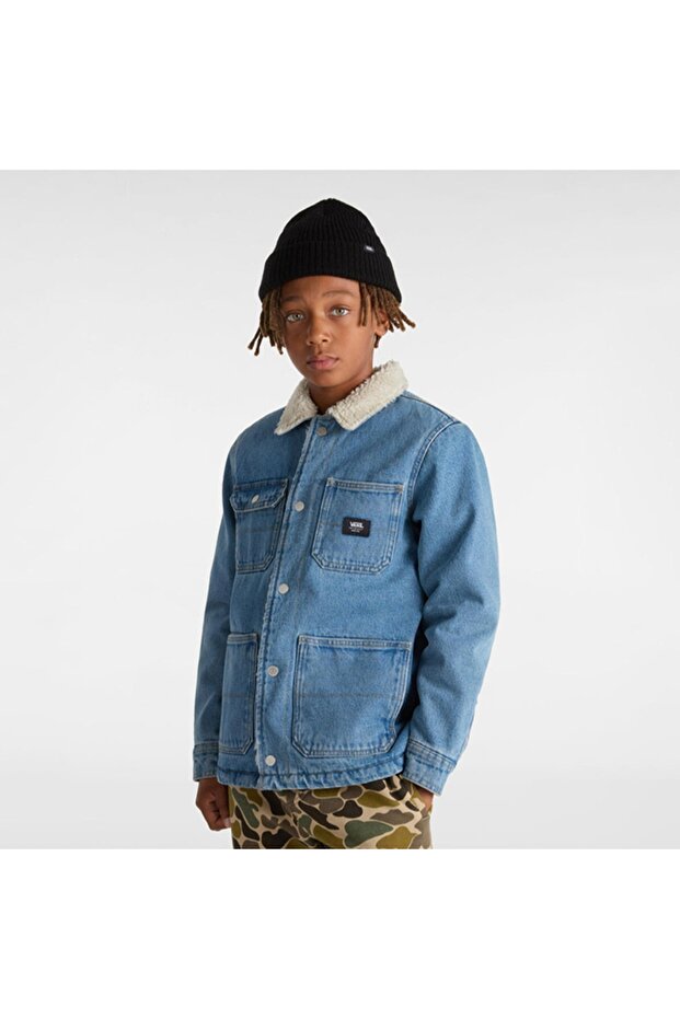 BY Drill Chore Denim Sherpa Coat - 1