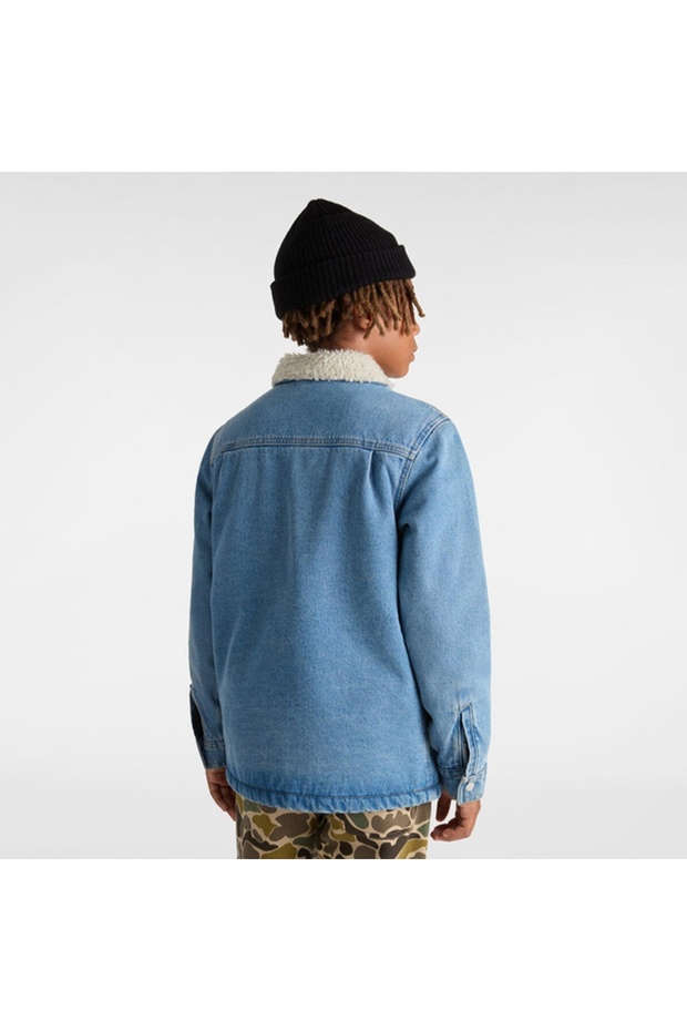 BY Drill Chore Denim Sherpa Coat - 2