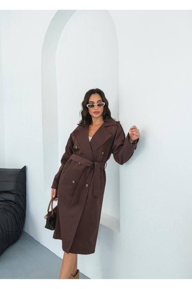 Women's Premium Buttoned Trench Coat