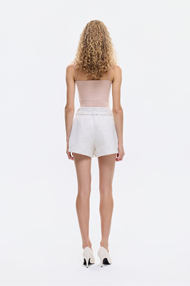 Modal Askılı Crop Basic Atlet Bej - 5