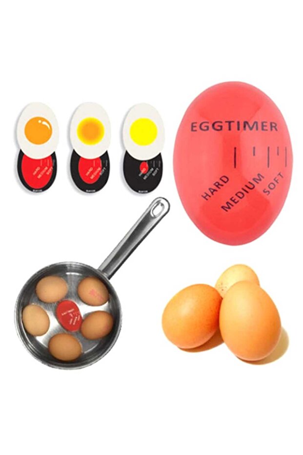 Egg Timer, Silicone, Red - 3