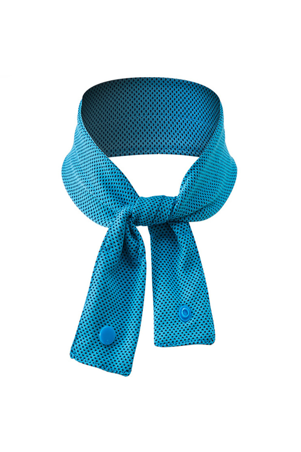 5x67cm Blue Cooling Ice Scarf Ice Scarf with A Natural Cool Feeling Sweat-wiping Towel Outdoor Ice B