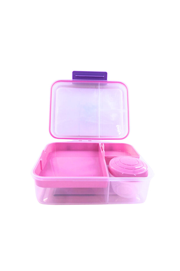 صندوق غداء مزدوج الطبقات زهري - 3