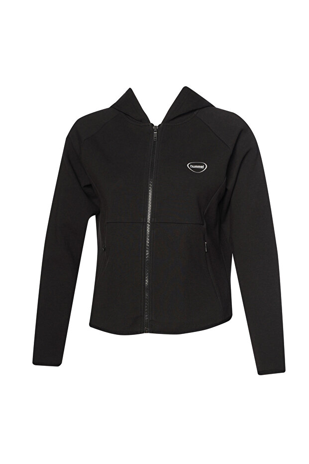 Tech Kadın Siyah Kapüşonlu Ceket - 2