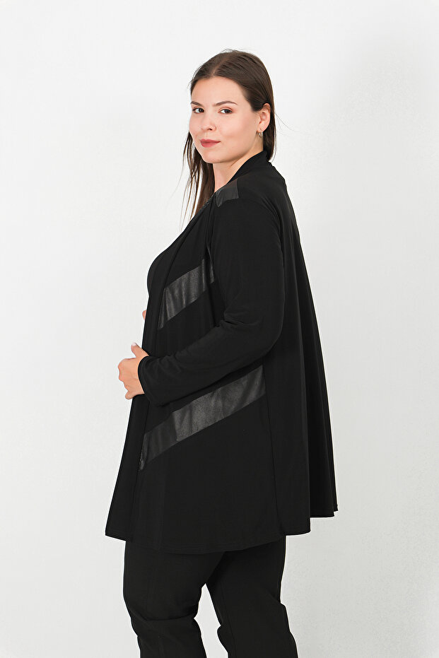 Parçalı Kısa Sandy Ceket - 4