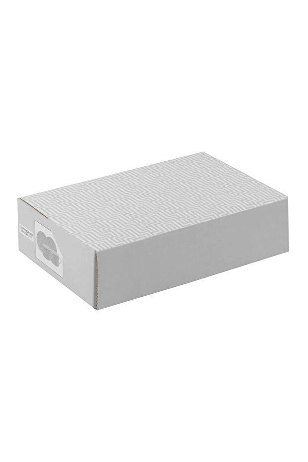 LCW HOME Gri Baskılı 2 Kişilik Porselen Kahve Fincan Takımı 90 Ml - 5