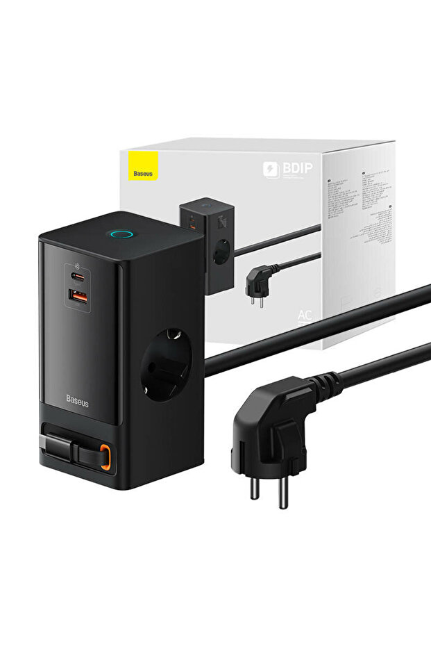 Prelungitor Shuko 65W USB, 2xTip-C - 1