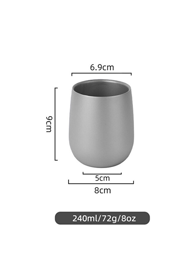 240ml Titanium Cup Insulated Double Wall Drink Cup Outdoor Cooking Camping Titanium Water Cup For Ca