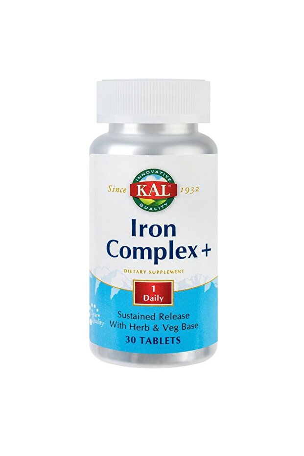 Complex de fier + Solaray Supliment alimentar, 30 de comprimate - 1