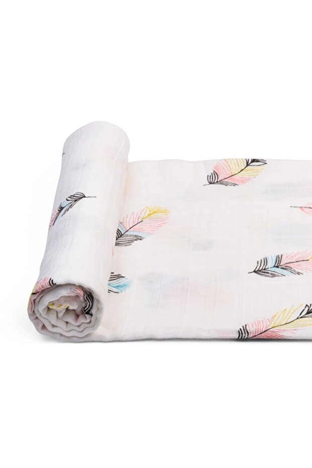 Organic Cotton Muslin Swaddle Wrap - New Leaf