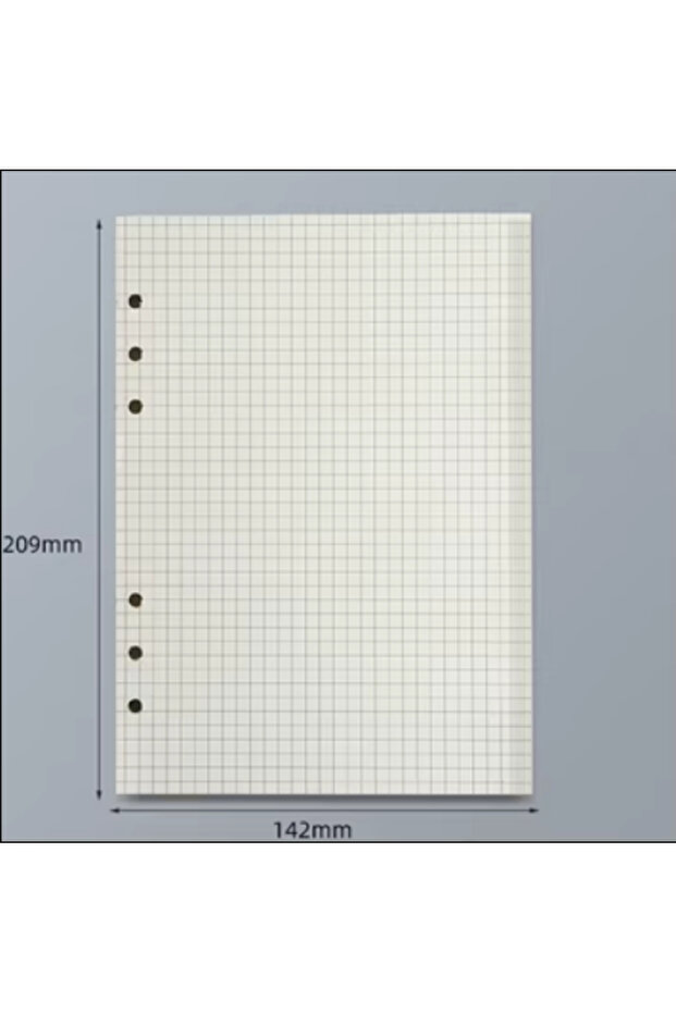 A5 grid0A 45 Sheets A5 A6 A7 Loose Leaf Notebook Refill Spiral Binder Inner Page Line Blank Craft Gr - 1