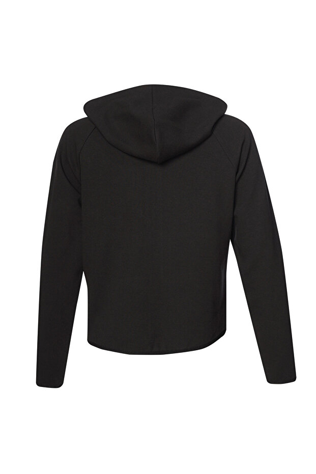 Tech Kadın Siyah Kapüşonlu Ceket - 3