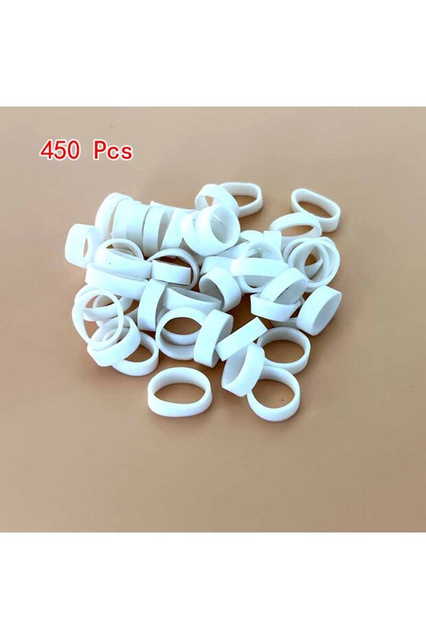 450 Pcs 450pcs Band White Color Mini High Elastic Bands Supplies Stretchable Latex Rings Fo...