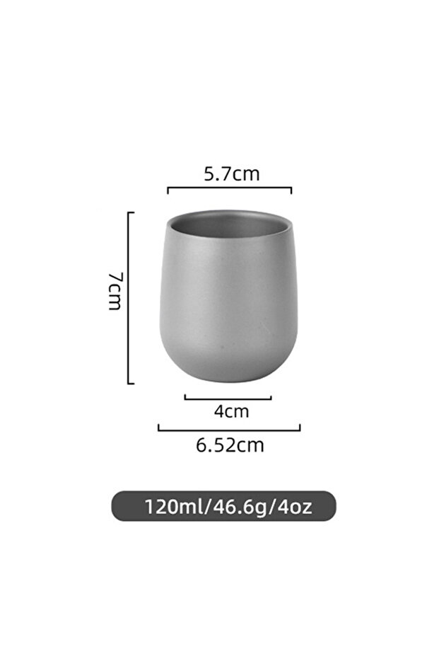 120ml Titanium Cup Insulated Double Wall Drink Cup Outdoor Cooking Camping Titanium Water Cup For Ca
