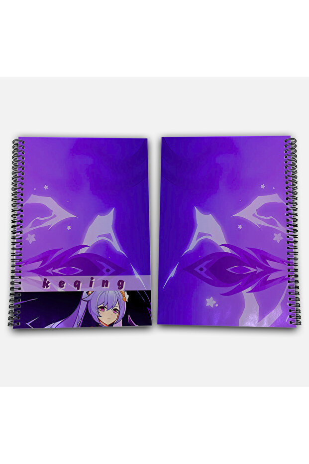 Genshin Impact Keqing Checkered A4 School Notebook 72 Sheets Model 3 - 1