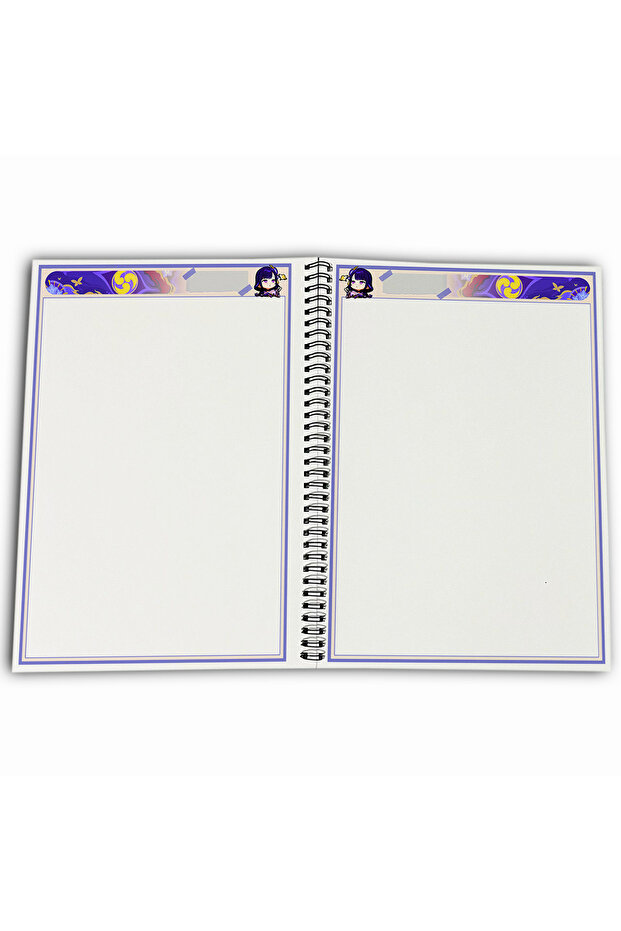 Genshin Impact Raiden Shogun Unlined A4 School Notebook 72 Sheets Model 3 - 4