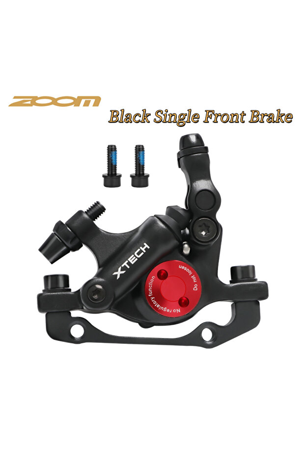 فرامل قرص هيدروليكية أمامية سوداء من ZOOM XTECH HB100 MTB، سلك سحب قابل للطي 160 مم، أمامي وخلفي، أسود