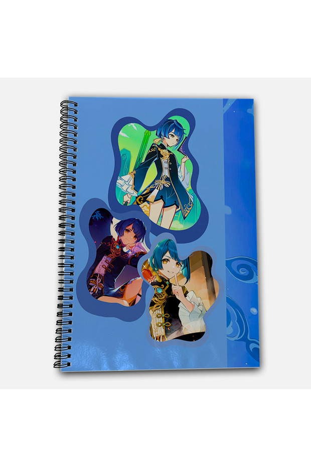 Genshin Impact Xingqiu Checkered A4 School Notebook 72 Sheets Model 2 - 2