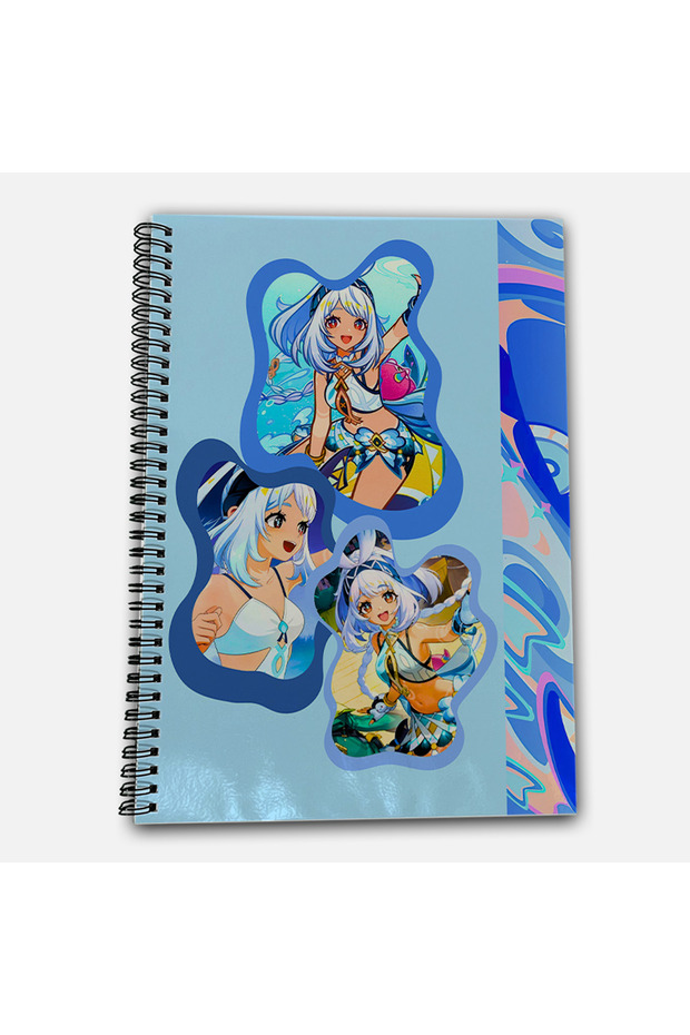 Genshin Impact Mualani Checkered A4 School Notebook 72 Sheets Model 2 - 2