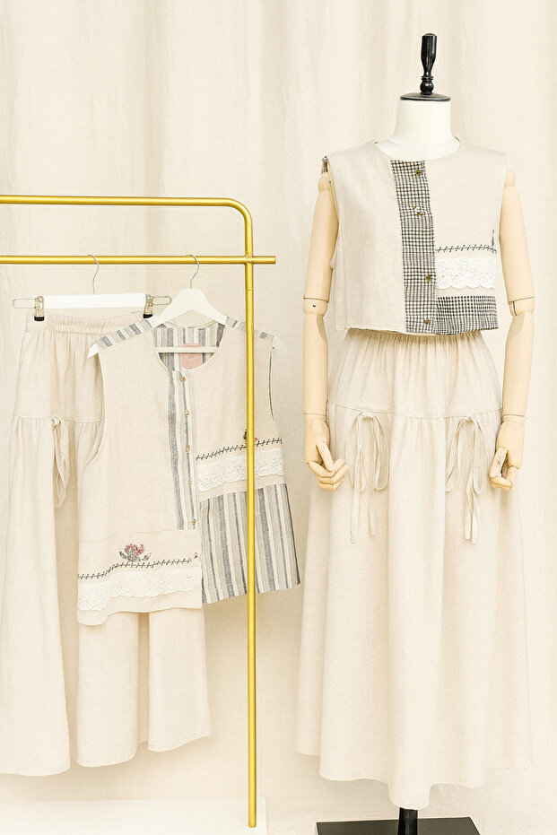 Patchwork Ekose Yelek - 2