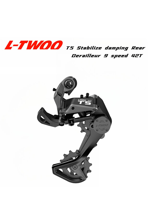 LTWOO T5-RD LTWOO T5 ناقل حركة 1x9 سرعات ثنائي الاتجاه + ناقل حركة خلفي ممتص للصدمات مع قفص مثبت