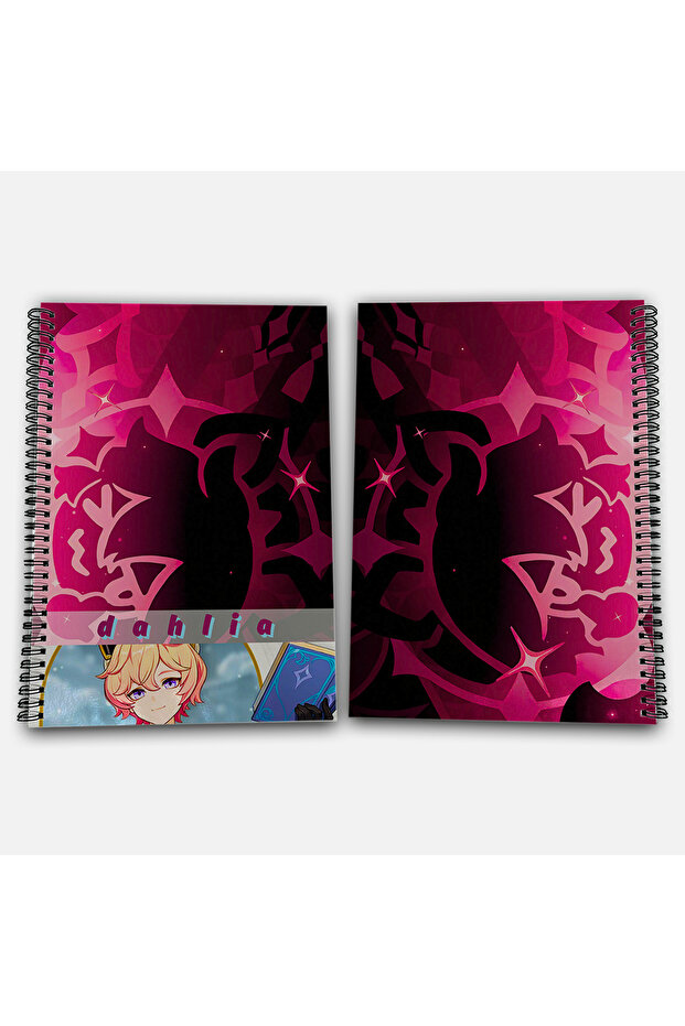 Genshin Impact Dahlia Checkered A4 School Notebook 72 Sheets Model 3 - 1