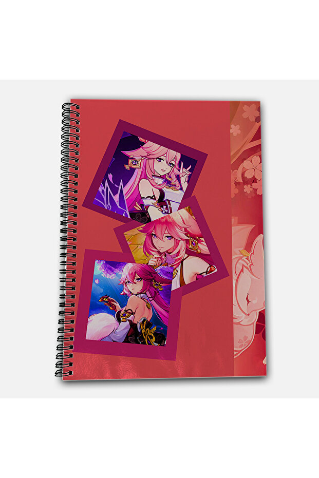 Genshin Impact Yae Miko Unlined A4 School Notebook 72 Sheets Model 2 - 2