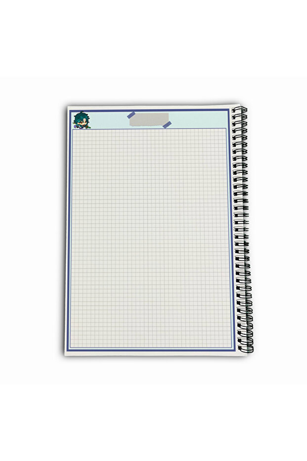Genshin Impact Xiao Checkered A4 School Notebook 72 Sheets Model 1 - 6