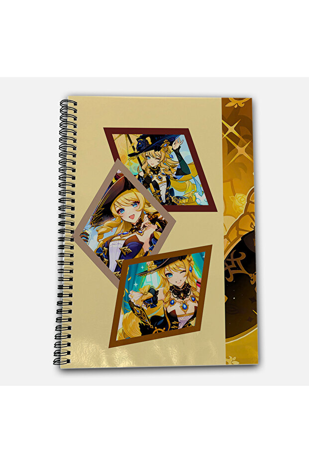 Genshin Impact Navia Checkered A4 School Notebook 72 Sheets Model 2 - 2